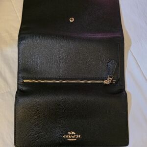 Coach Black Textured Leather Wallet